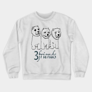 Three Friends Dogs V1 Crewneck Sweatshirt